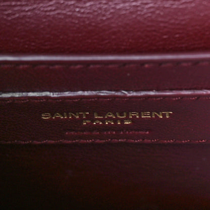 Saint Laurent Grain de Poudre Medium Classic Monogram Cassandra Top Handle Black Rouge Legion 6 of 9
