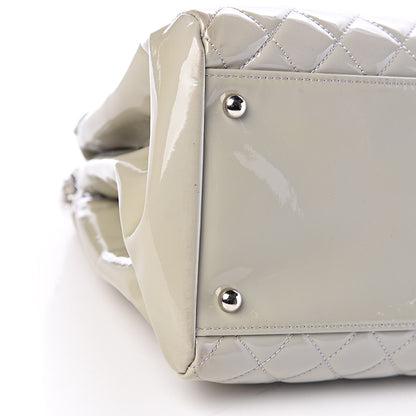 Chanel Patent Quilted Large Just Mademoiselle Bowling Bag Grey 9 of 10