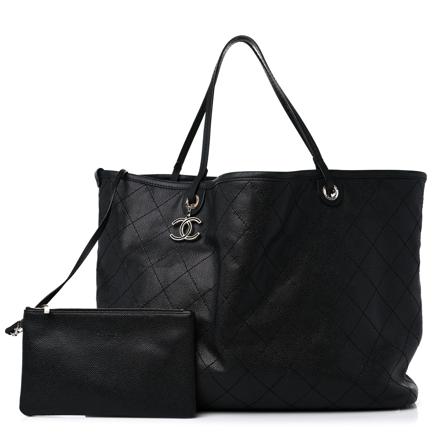 Chanel Grained Calfskin Large Shopping Fever Tote Black 1 of 22