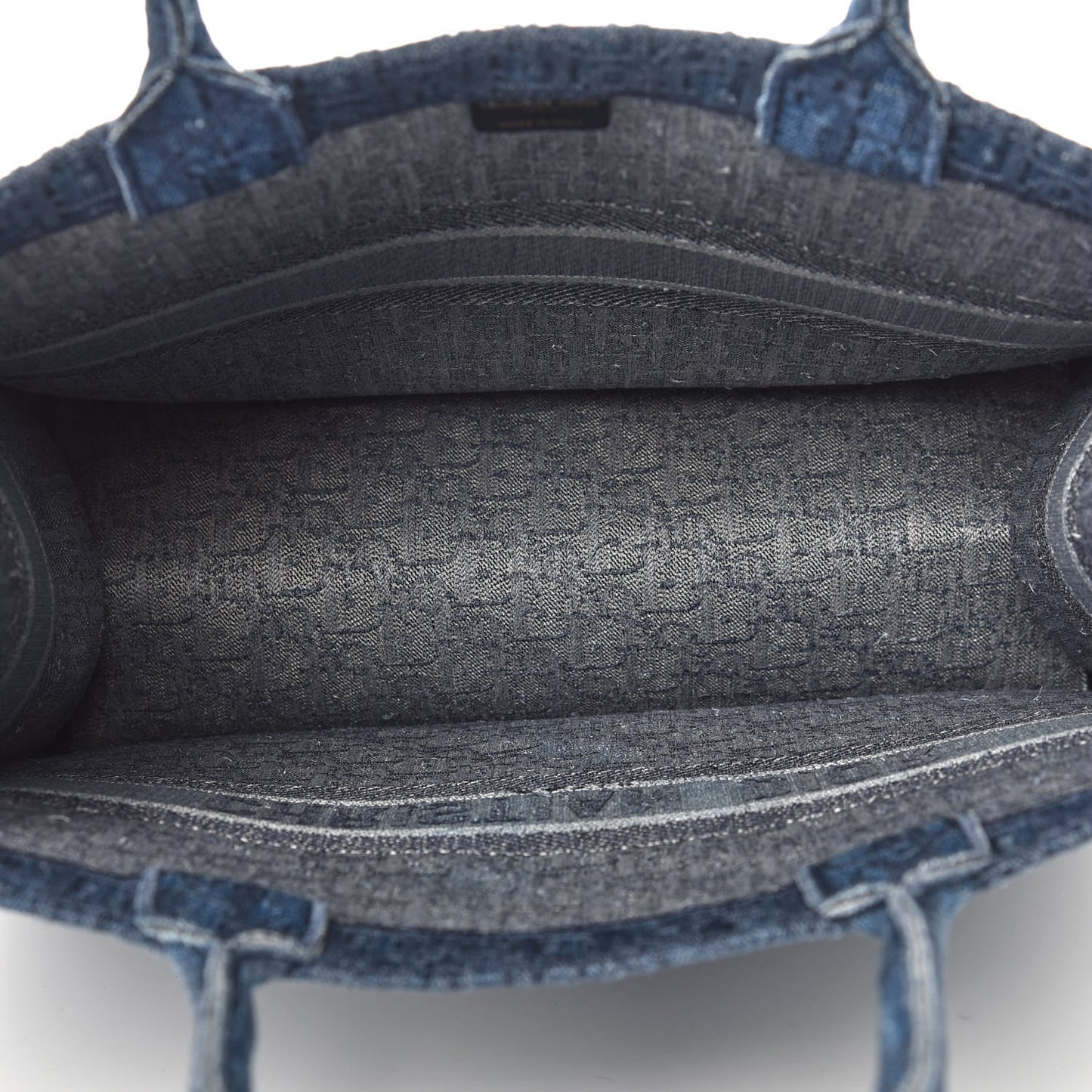 Oblique Denim Book Tote Denim Blue