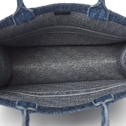 Christian Dior Oblique Denim Book Tote Denim Blue 7 of 10