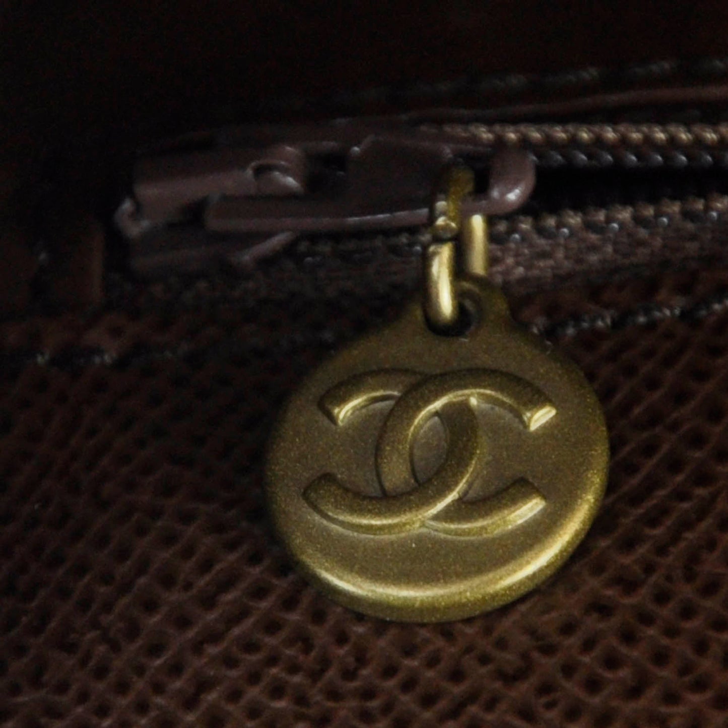 Caviar Flap Bag Brown