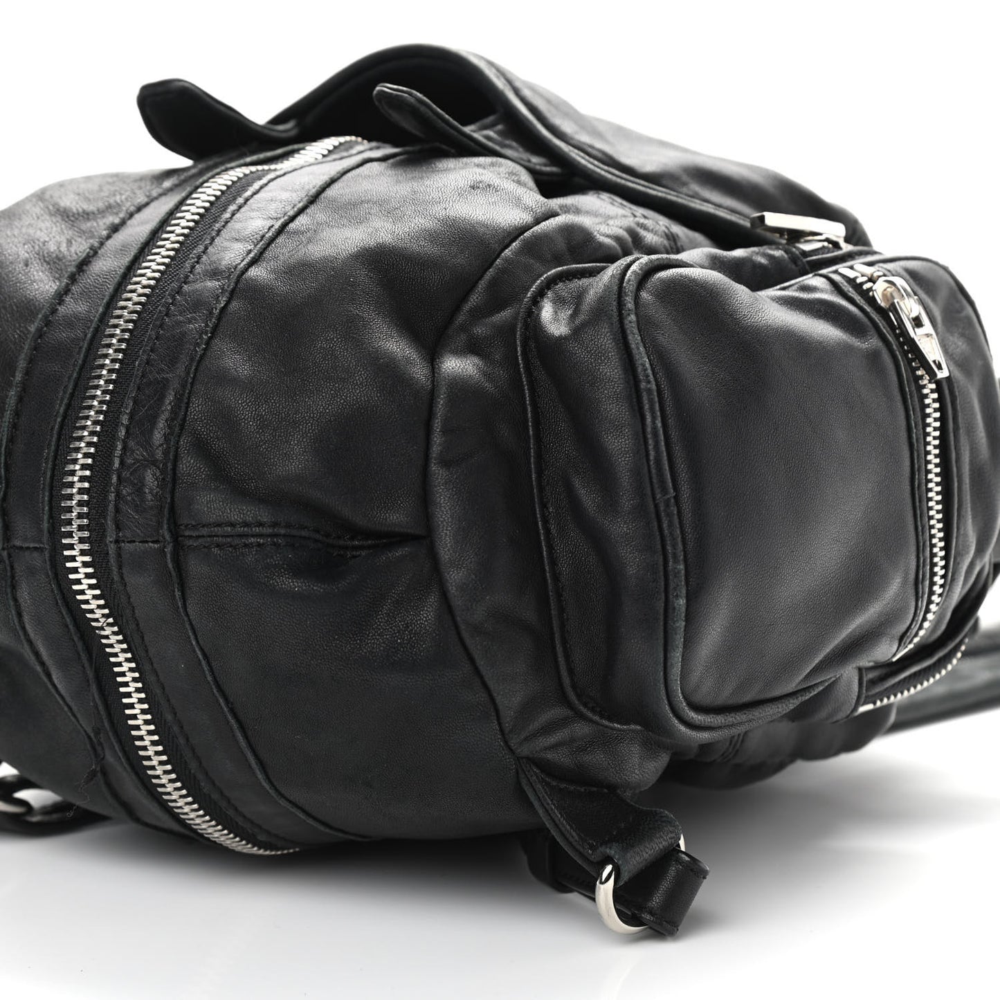 Lambskin Mini Marti Backpack Washed Black Rhodium Hardware