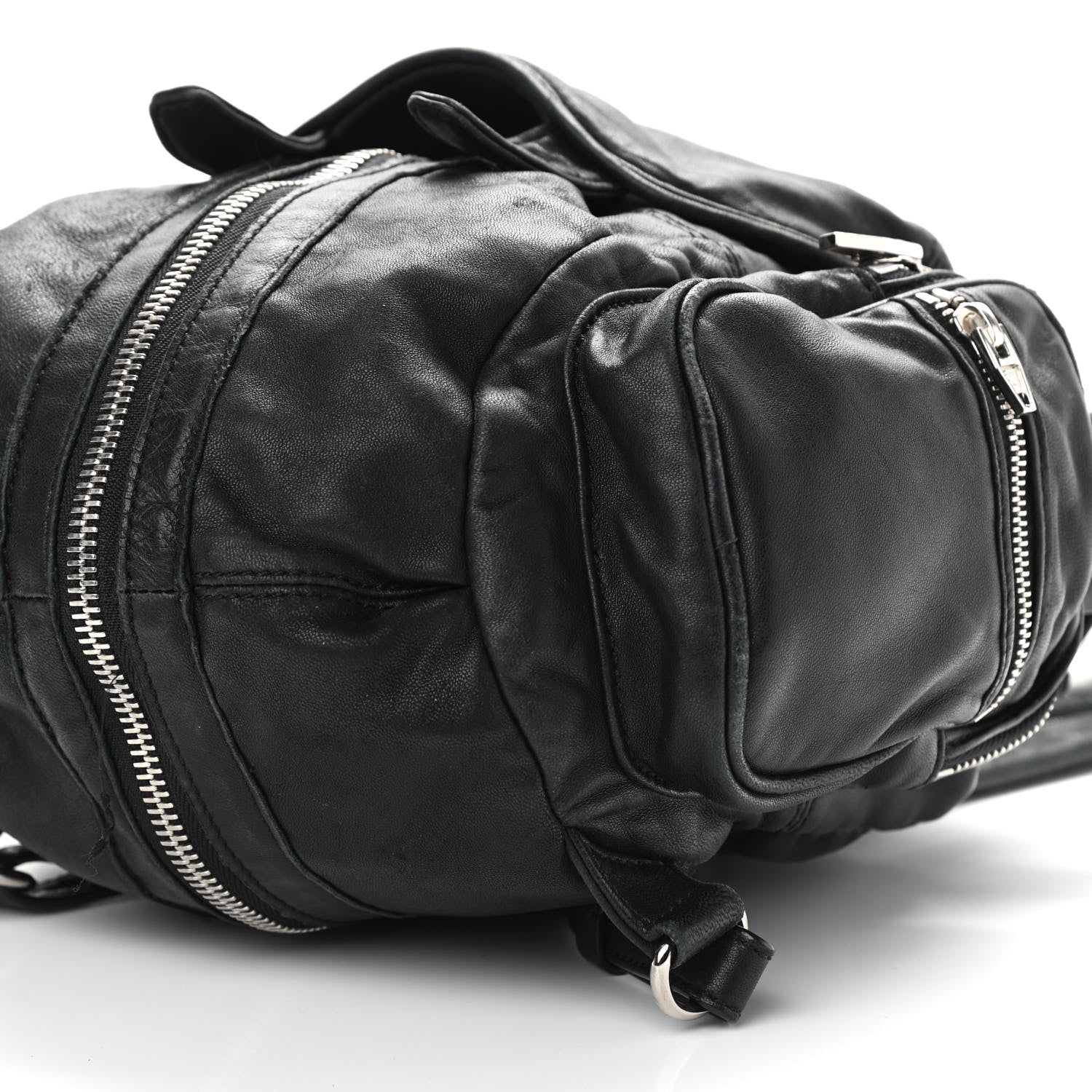 Alexander Wang Lambskin Mini Marti Backpack Washed Black Rhodium Hardware 8 of 15
