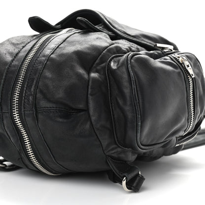 Alexander Wang Lambskin Mini Marti Backpack Washed Black Rhodium Hardware 8 of 15
