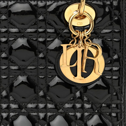 Christian Dior Patent Cannage Medium Lady Dior Black 8 of 11