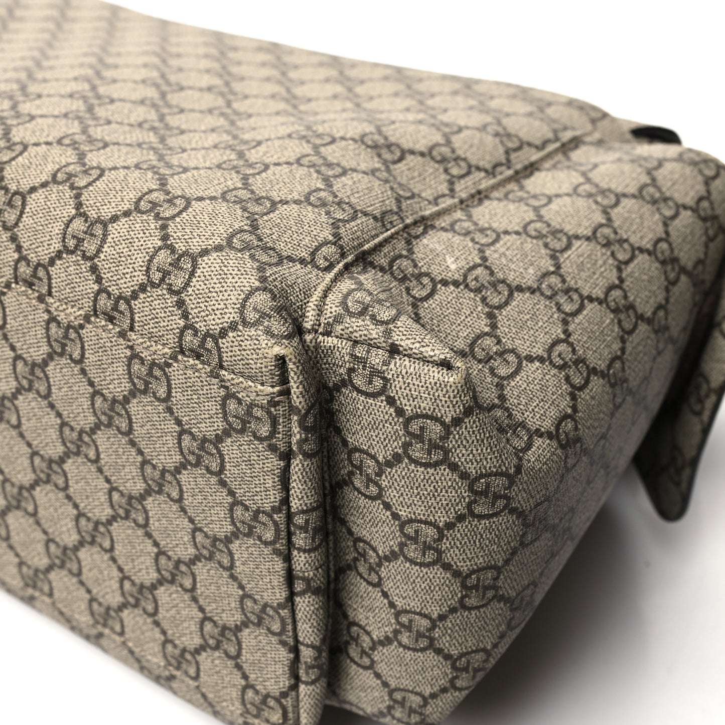 GG Plus Monogram Messenger Diaper Bag Dark Brown