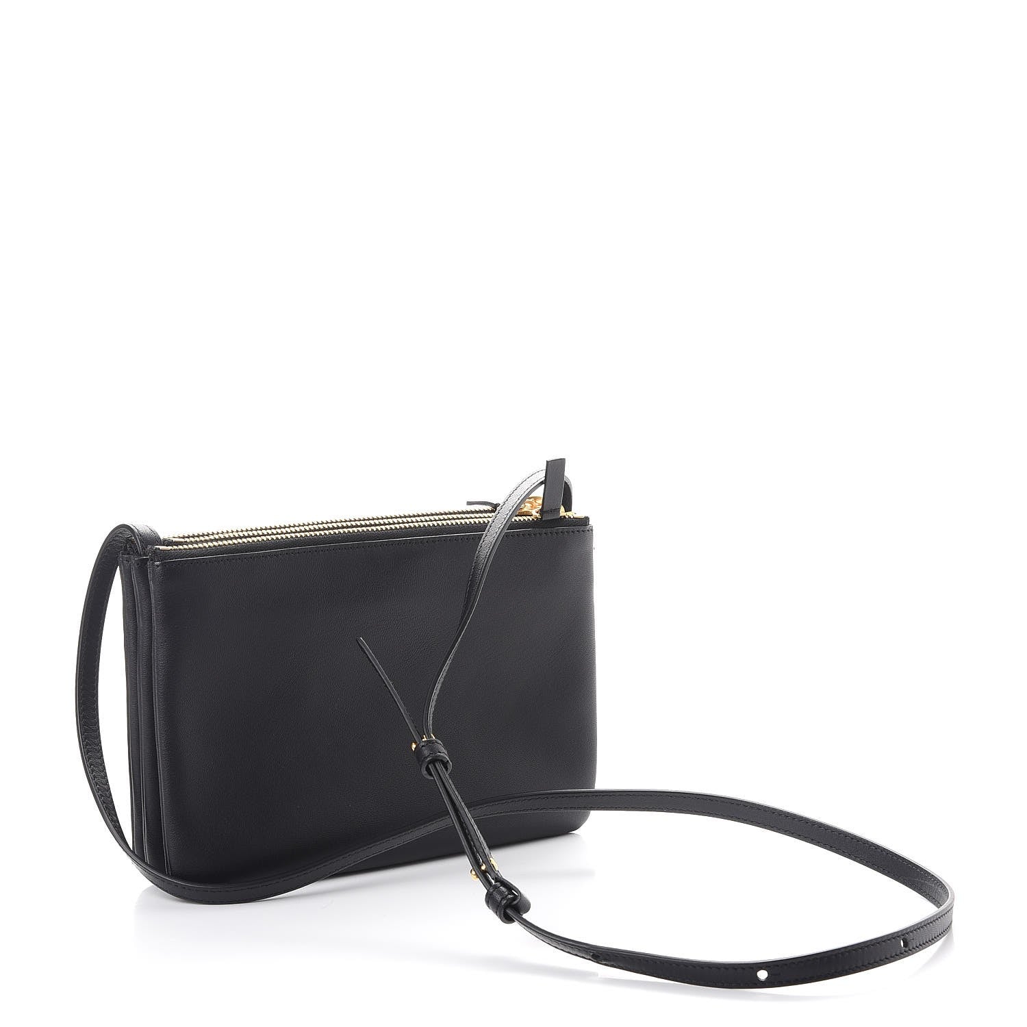 Celine Lambskin Small Trio Crossbody Bag Navy Blue 3 of 10