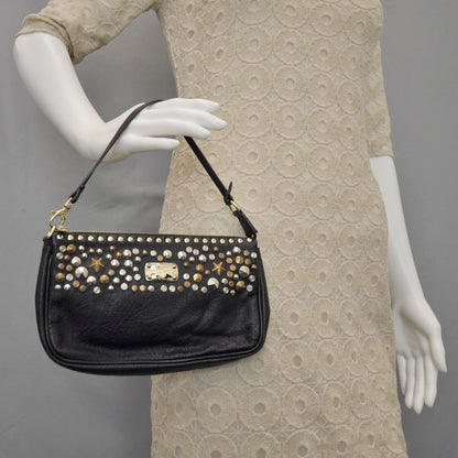 Jimmy Choo Leather Star Studded Clutch Black 2 of 8