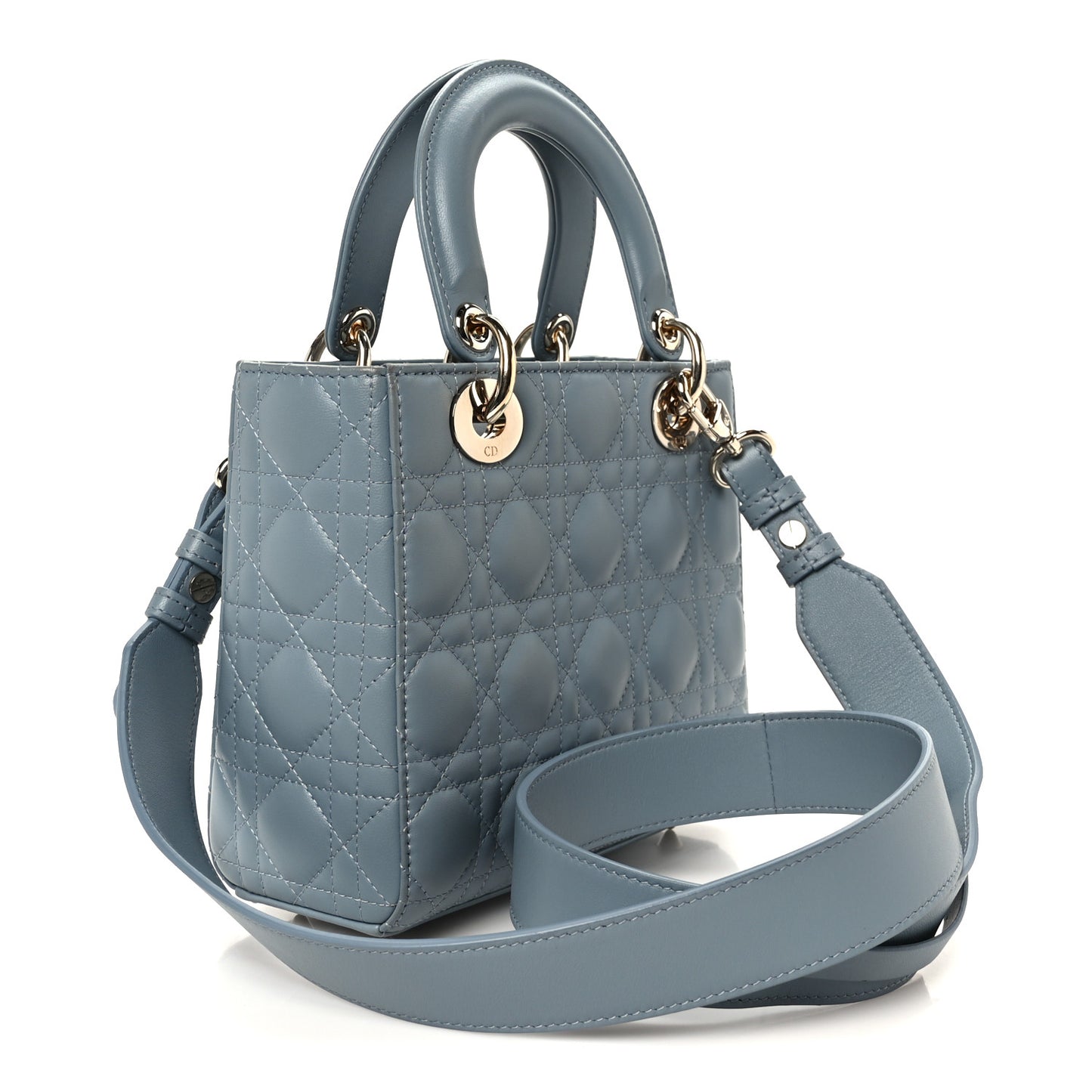 Lambskin Cannage Small My ABCDior Lady Dior Cloud Blue