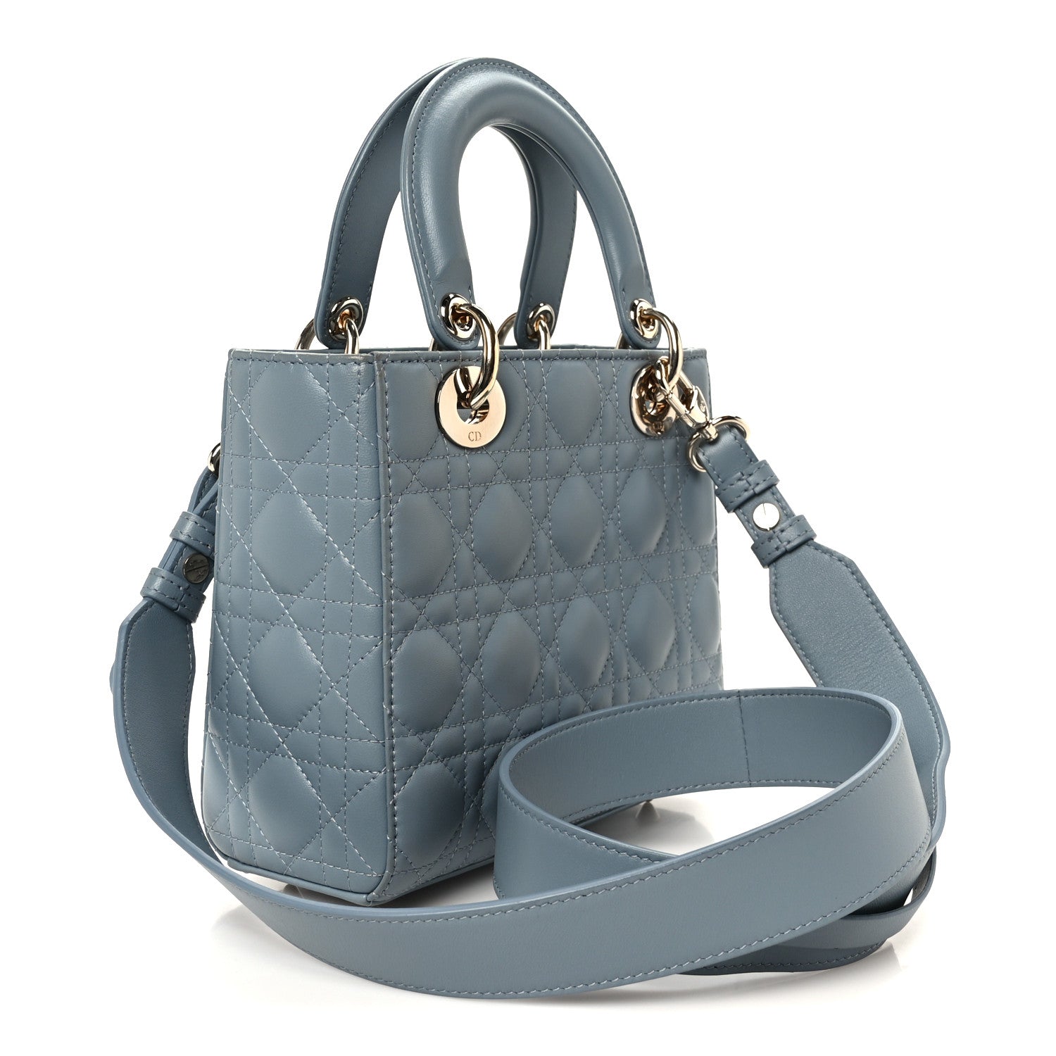 Christian Dior Lambskin Cannage Small My ABCDior Lady Dior Cloud Blue 3 of 11