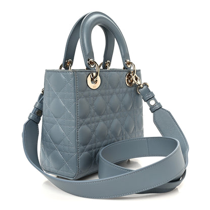 Christian Dior Lambskin Cannage Small My ABCDior Lady Dior Cloud Blue 3 of 11