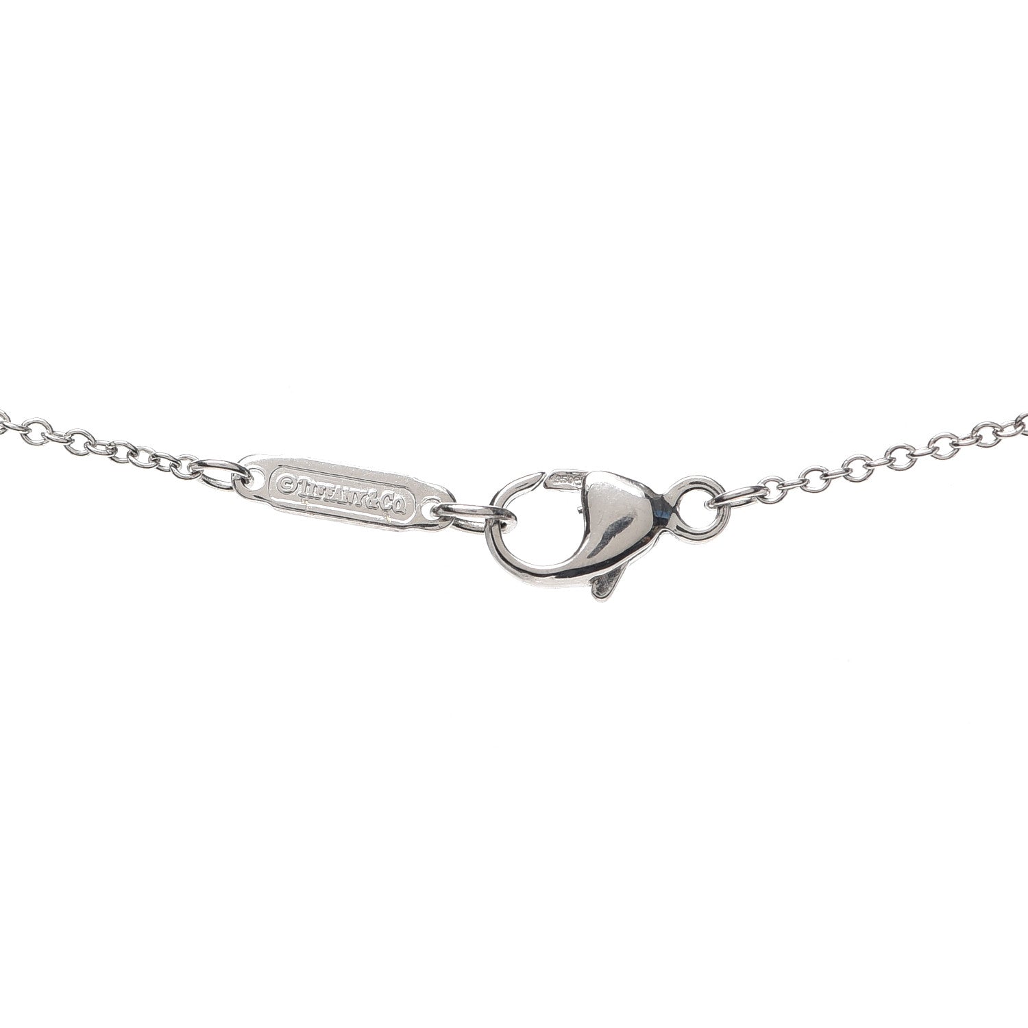 Tiffany Platinum Diamond Jazz Heart Pendant Necklace 4 of 5