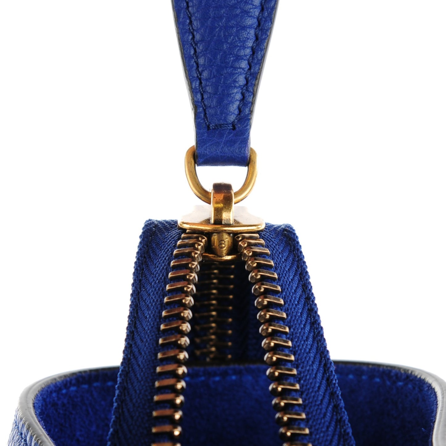 Drummed Calfskin Mini Luggage Indigo