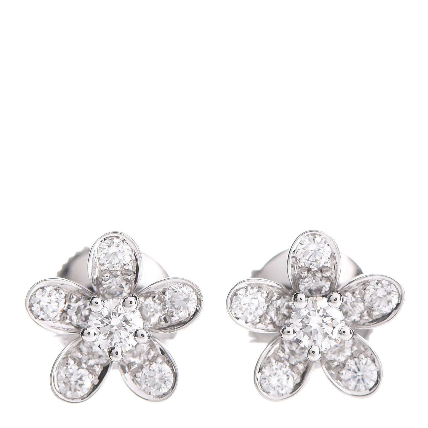 18K White Gold Diamond Socrate Earrings