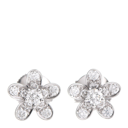 Van Cleef & Arpels 18K White Gold Diamond Socrate Earrings 1 of 5