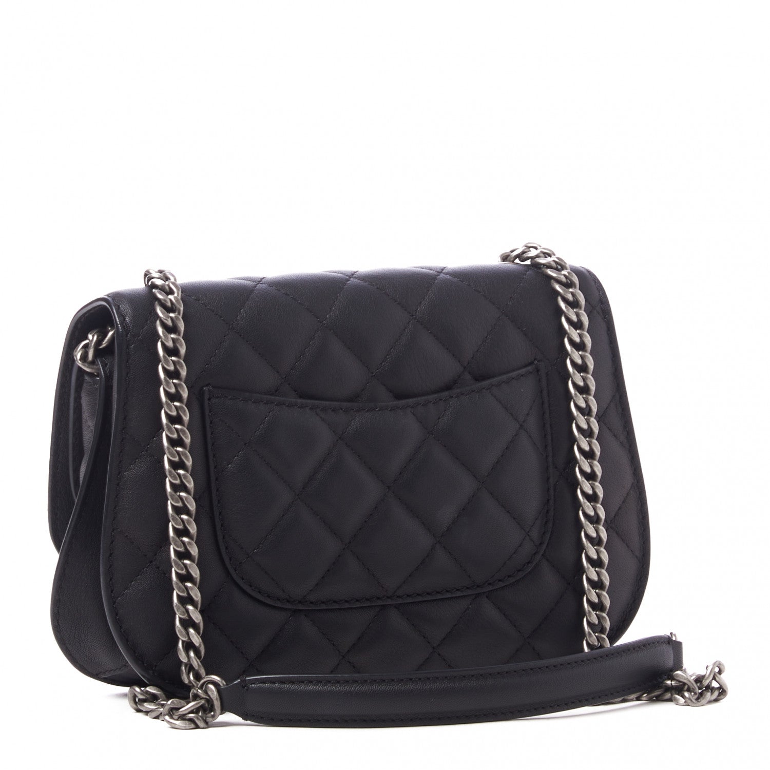 Chanel Lambskin Quilted Small Natural CC Flap Black 2 of 11