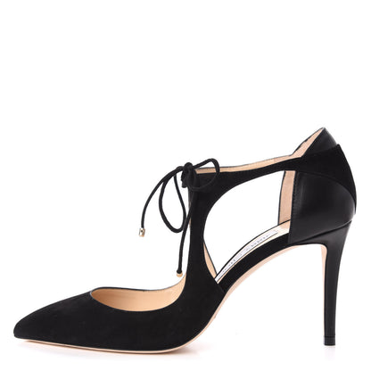 Jimmy Choo Suede Nappa Vanessa 85 Pumps 38 Black 1 of 8