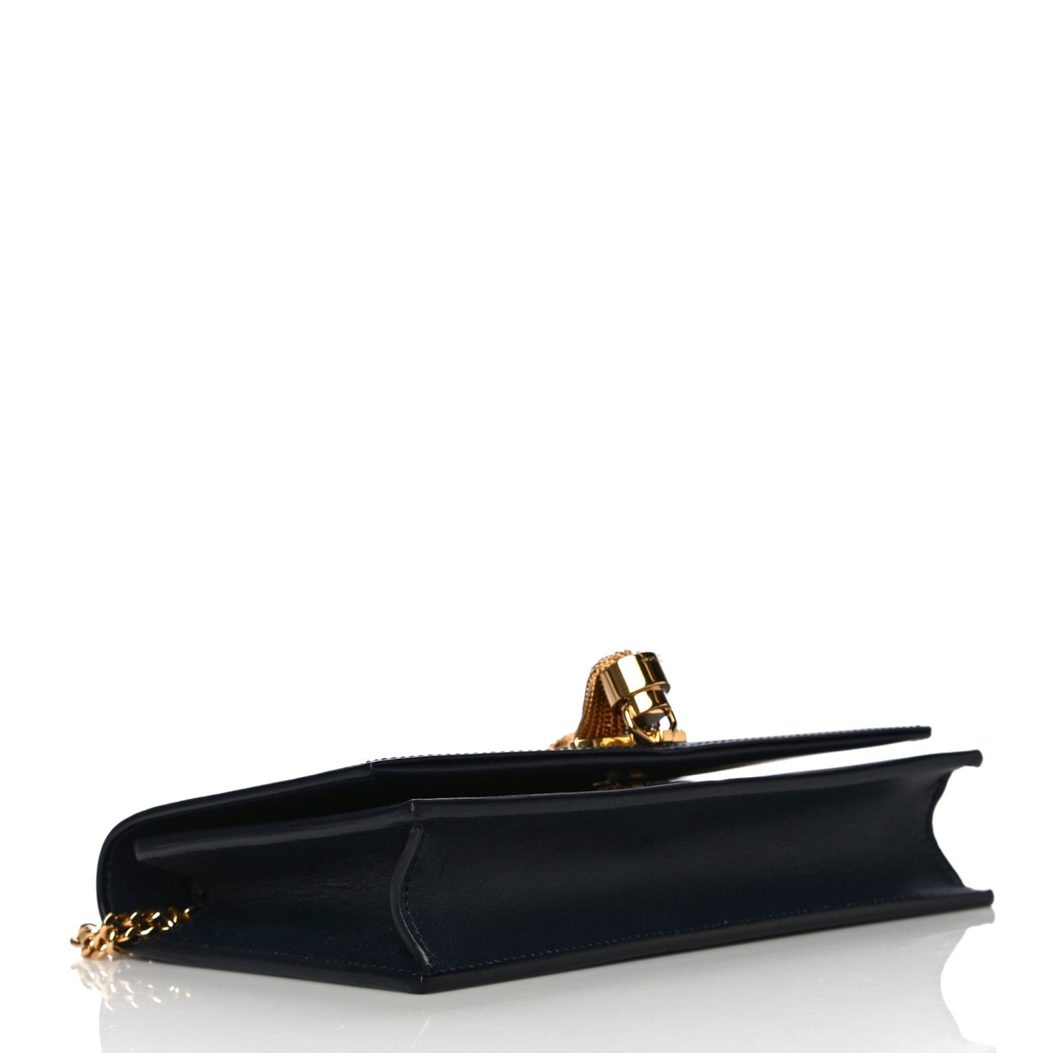 Saint Laurent Smooth Calfskin Classic Monogram Kate Tassel Chain Wallet Marine 4 of 14