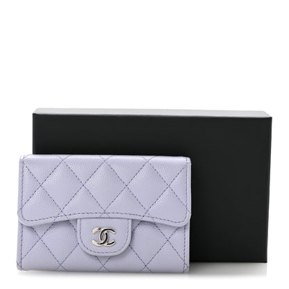 Chanel Caviar Quilted Flap Card Holder Wallet Light Purple 10 of 10