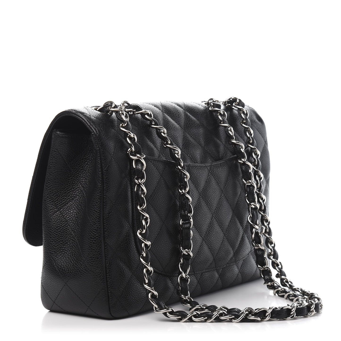Caviar Quilted Jumbo Single Flap Black