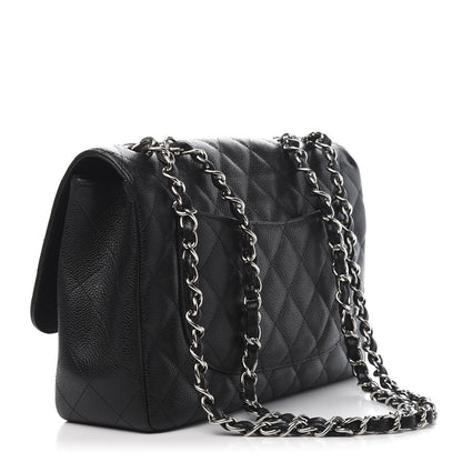 Chanel Caviar Quilted Jumbo Single Flap Black 3 of 10