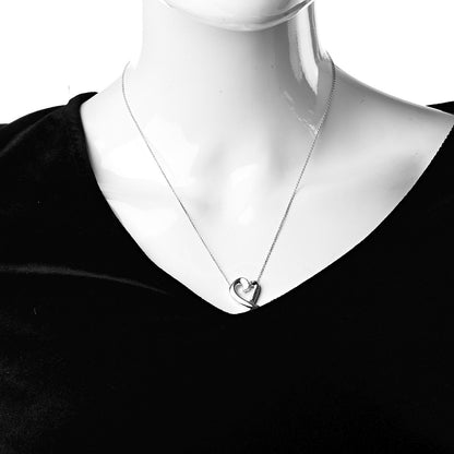 Tiffany Sterling Silver Paloma Picasso Loving Heart Pendant Necklace 2 of 5
