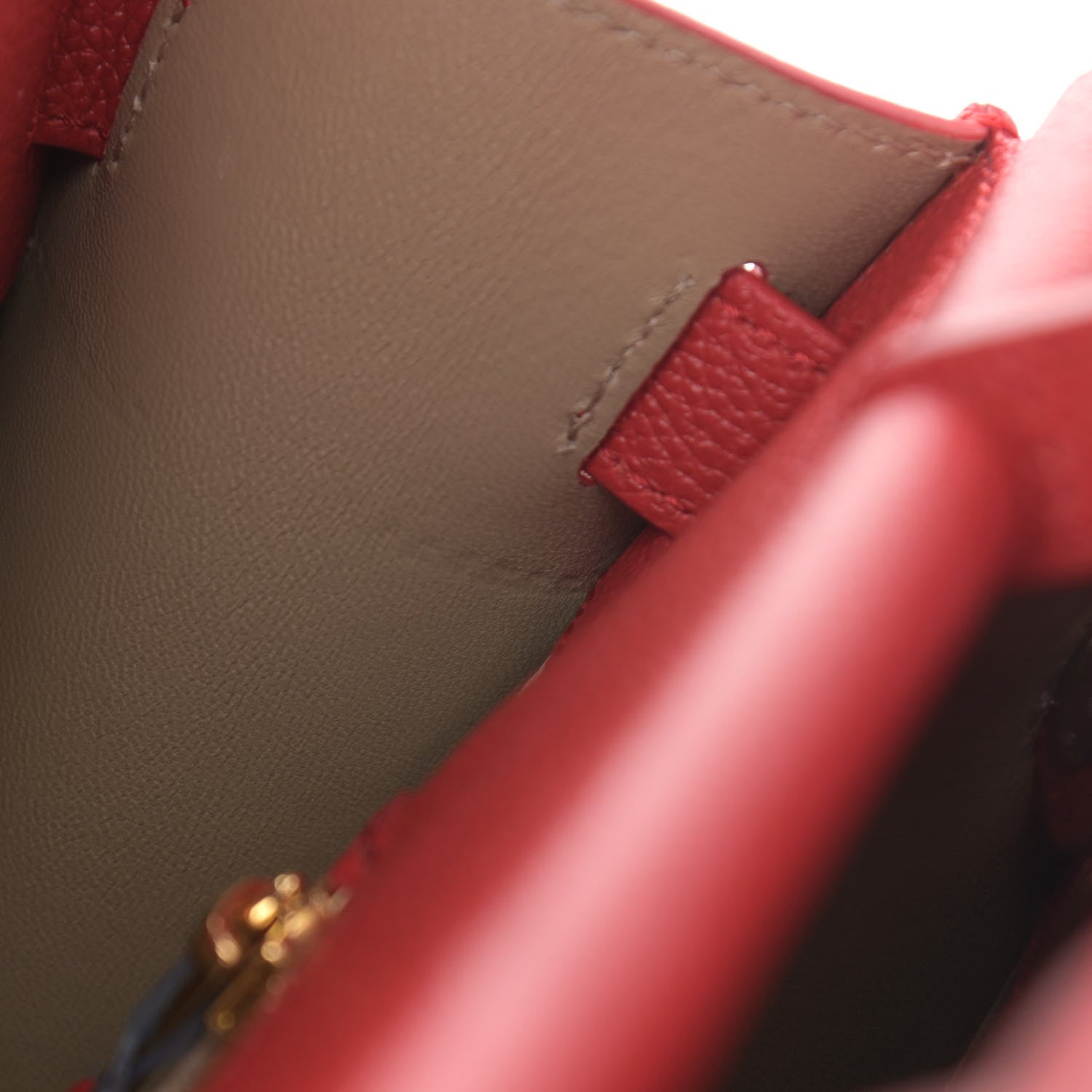 Burberry Grainy Calfskin Small Two Handle Title Bag Red 14 of 14