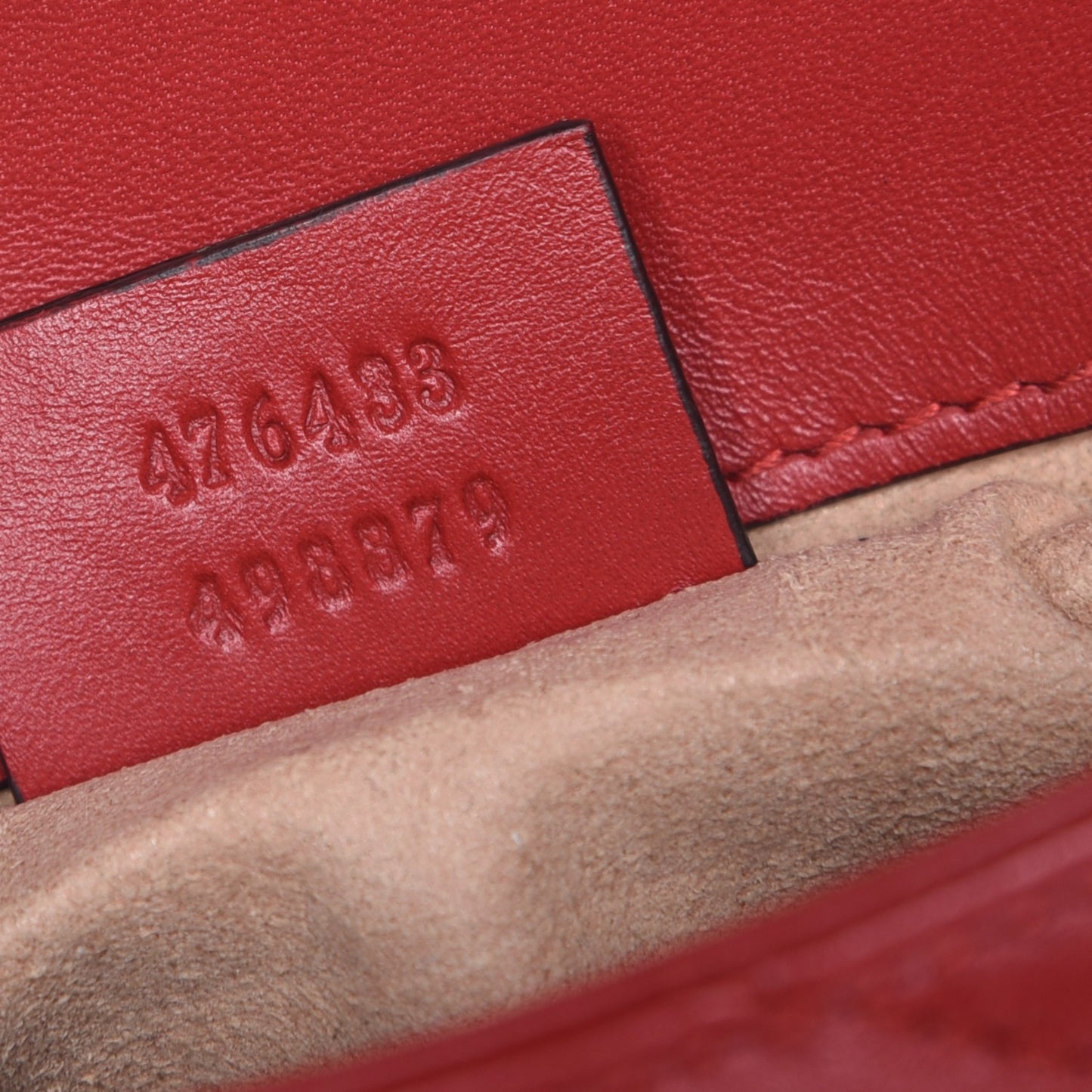 Calfskin Matelasse Super Mini GG Marmont Shoulder Bag Hibiscus Red