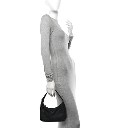Prada Tessuto Nylon Mini Re-Edition 2000 Bag Black 2 of 13