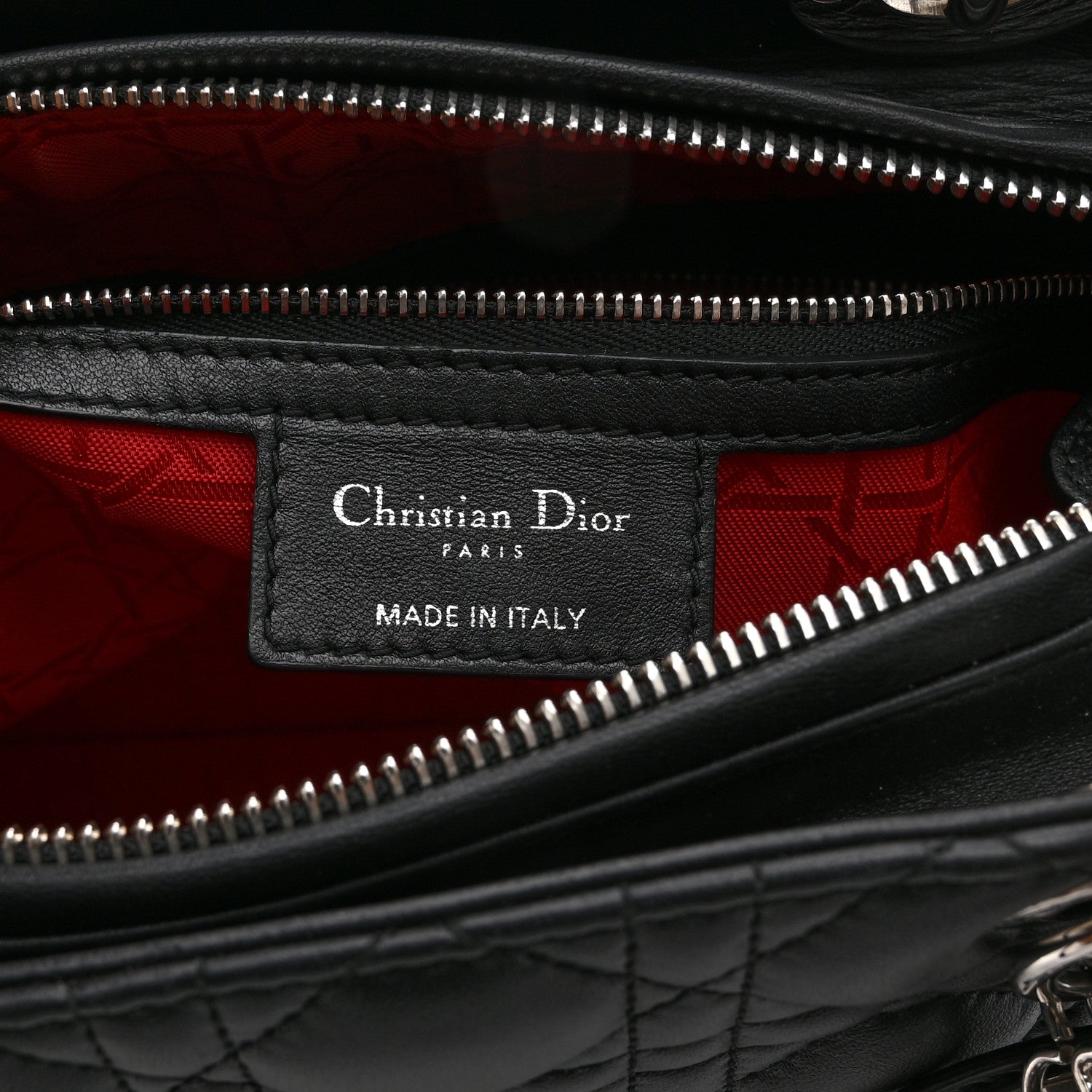 Christian Dior Lambskin Cannage Large Lady Dior Black 6 of 10