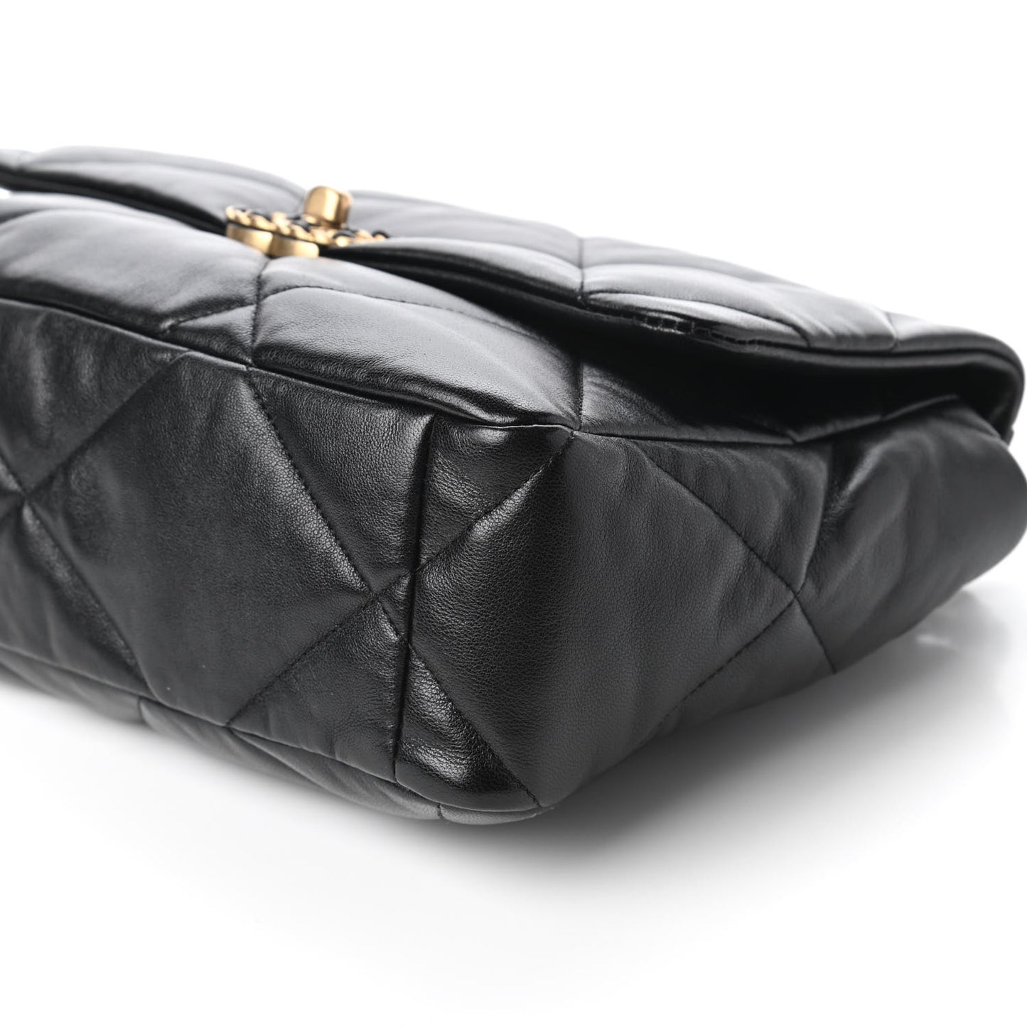 Lambskin Quilted Large Chanel 19 Flap Black