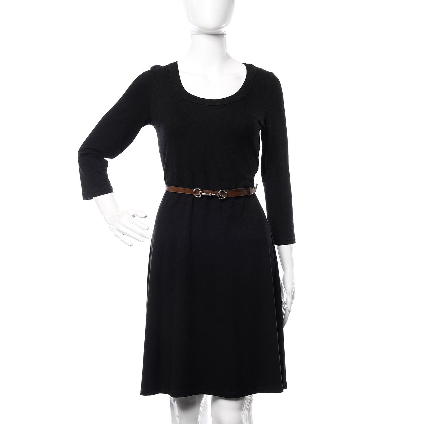 Calfskin Horsebit Skinny Belt 90 36 Brown