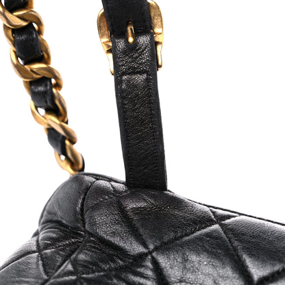 Chanel Lambskin Quilted Drawstring Backpack Black 13 of 16