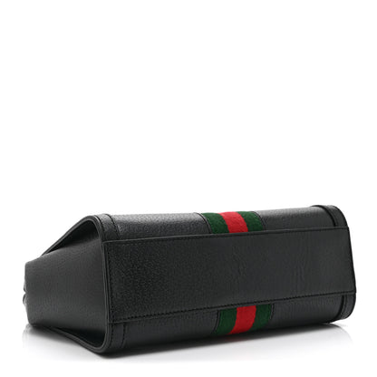 Gucci Textured Calfskin Web Small Ophidia Tote Bag Black 4 of 11