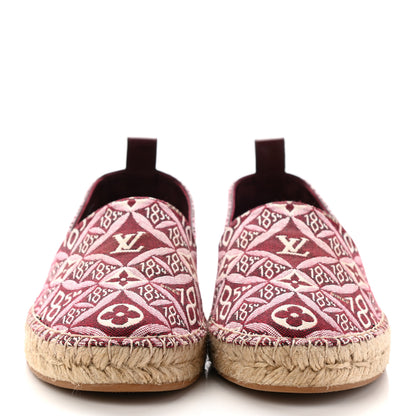 Louis Vuitton Jacquard Since 1854 Starboard Espadrille Flats 40 Bordeaux 2 of 8