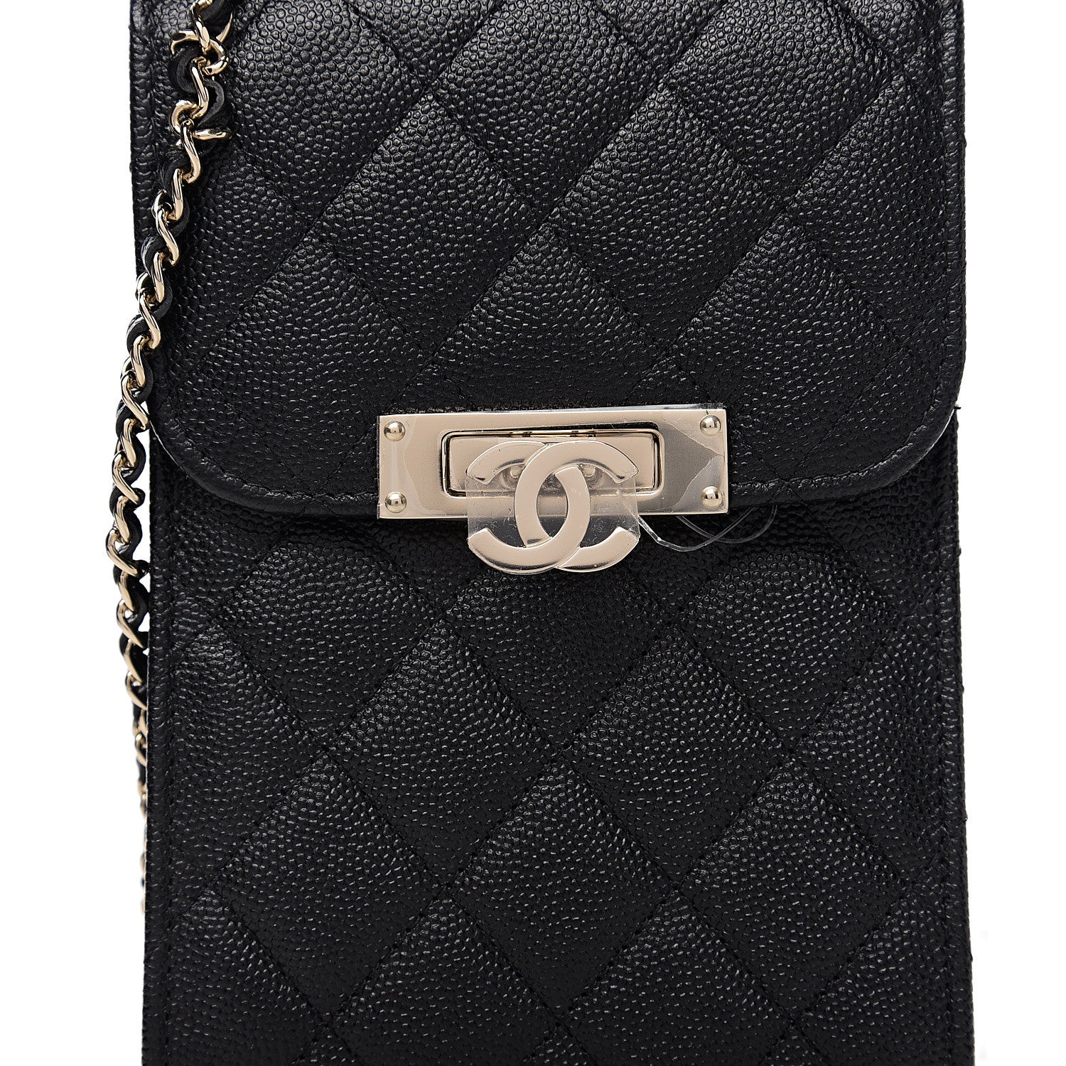 Chanel Caviar Quilted Golden Class Phone Holder Black 10 of 11