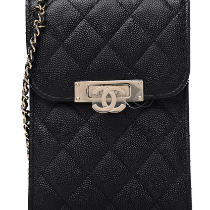 Chanel Caviar Quilted Golden Class Phone Holder Black 10 of 11