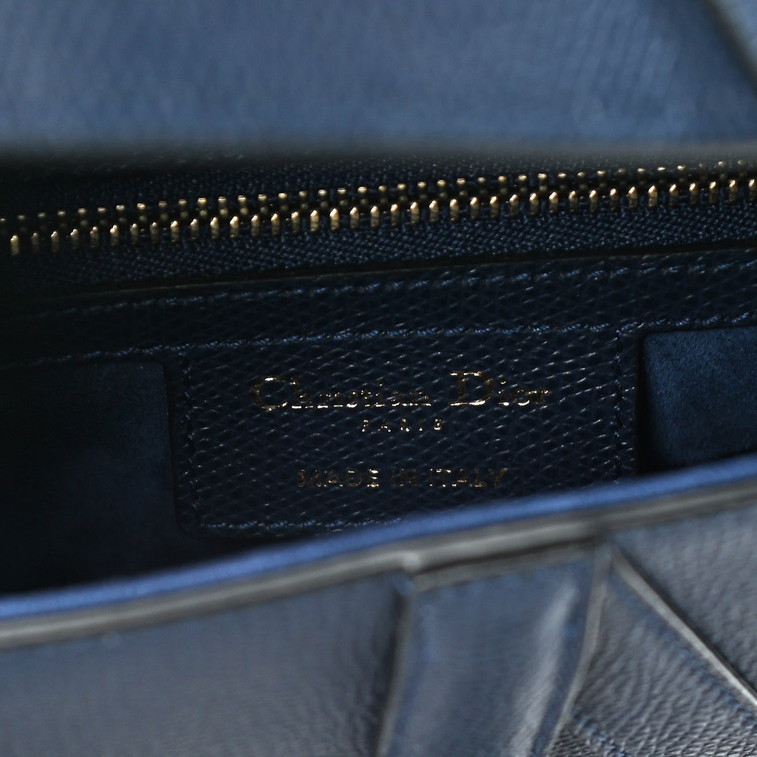 Christian Dior Grained Calfskin Saddle Bag Indigo 7 of 11