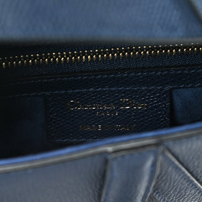 Christian Dior Grained Calfskin Saddle Bag Indigo 7 of 11