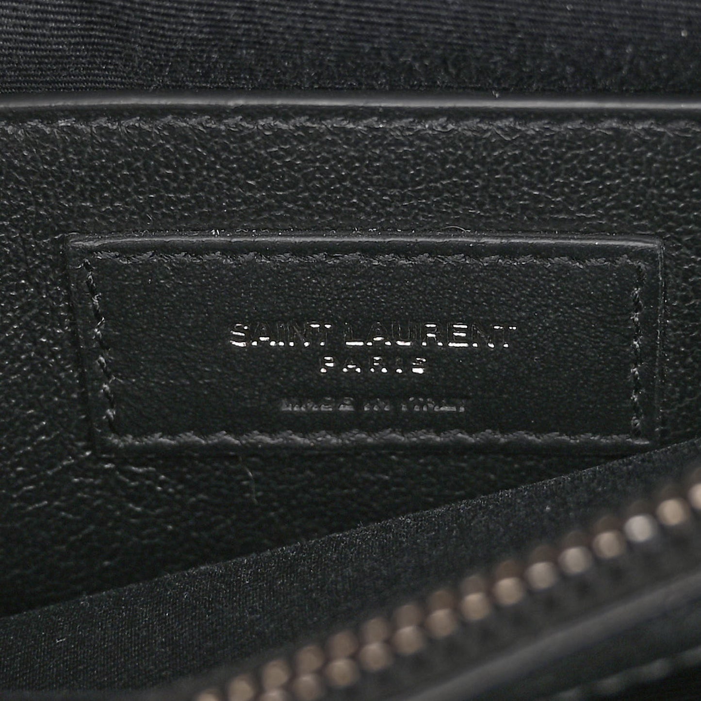 Sheepskin Matelasse Chevron Monogram Medium College Bag Black