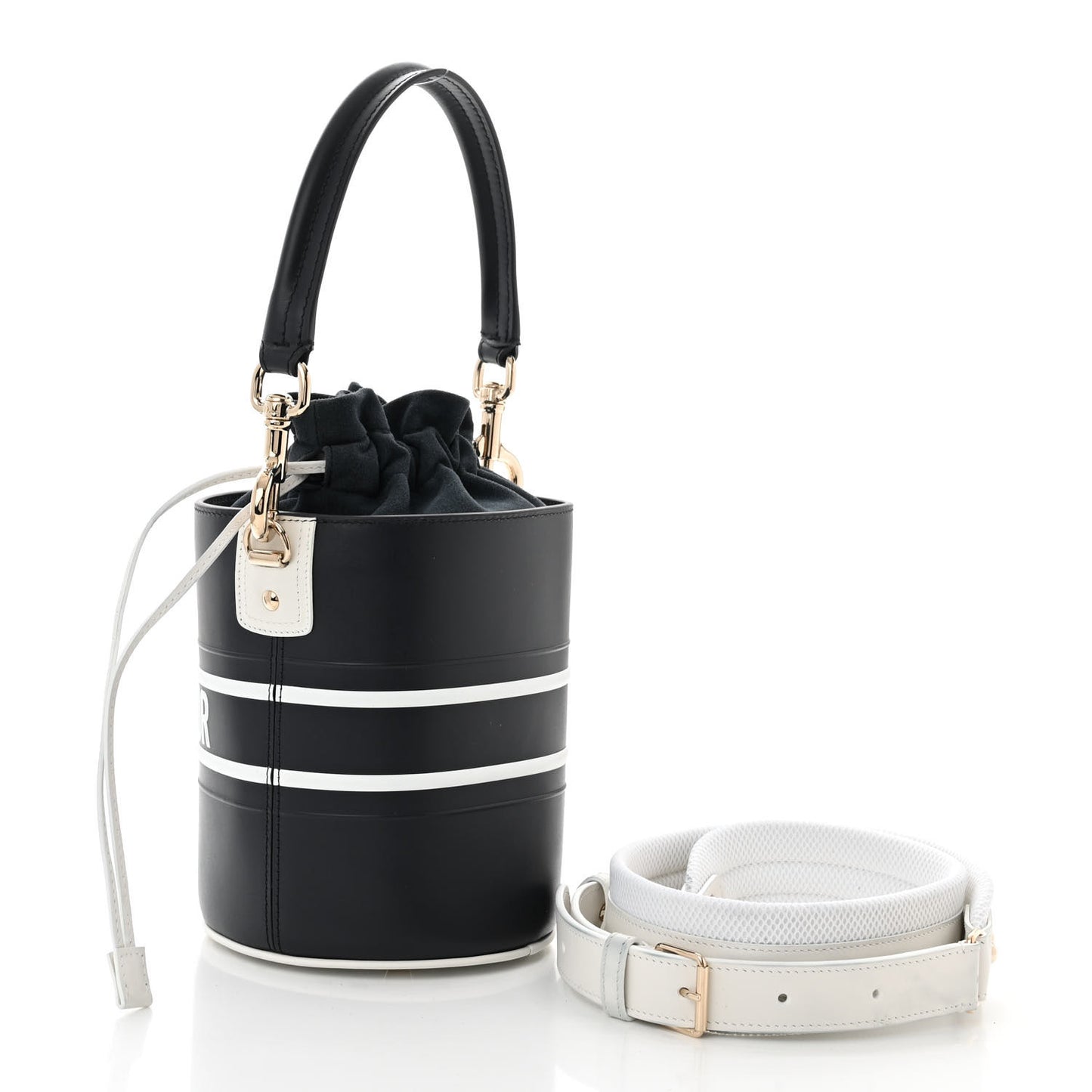 Calfskin Small Dior Vibe Bucket Blue