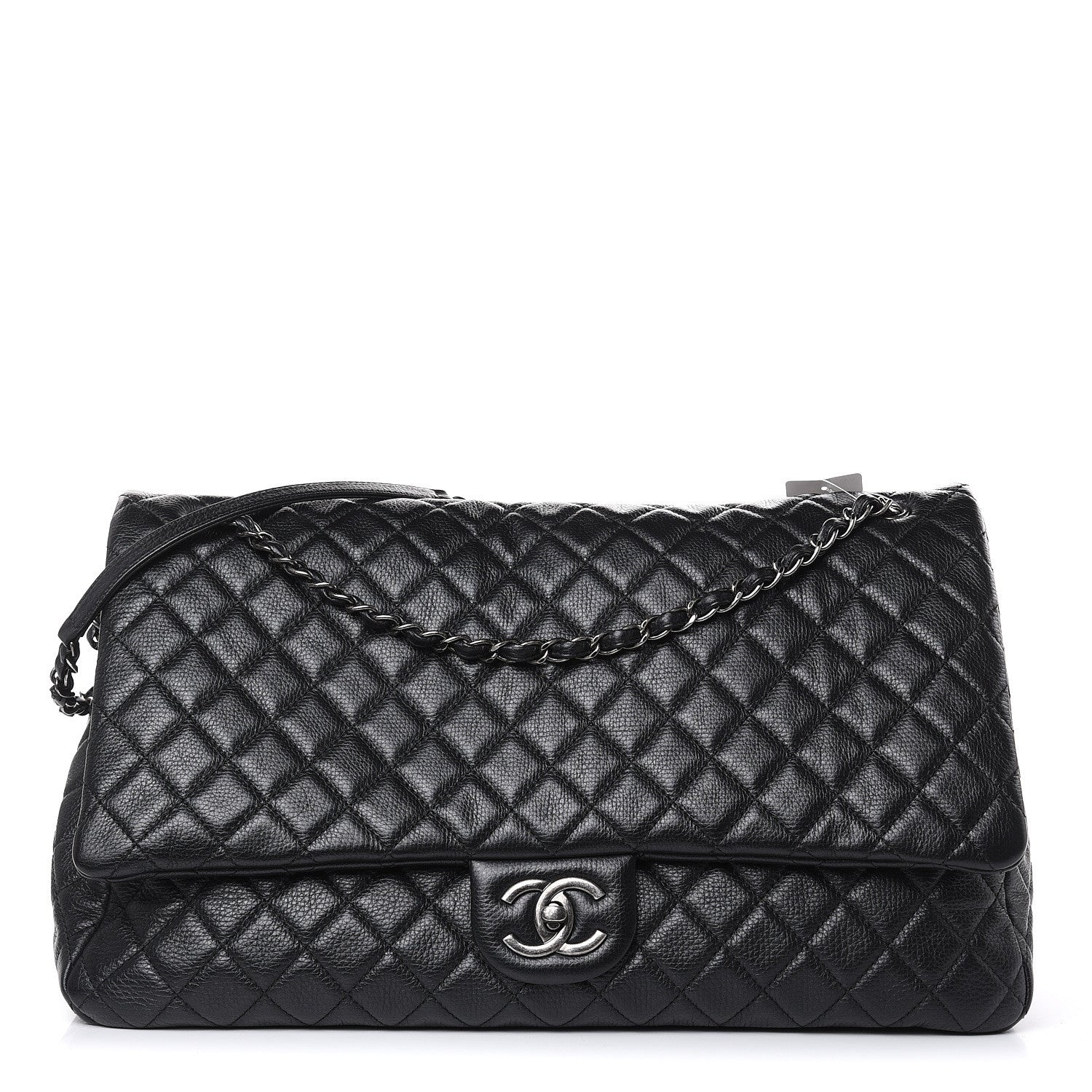 Chanel Calfskin Quilted XXL Travel Flap Bag Black 1 of 9