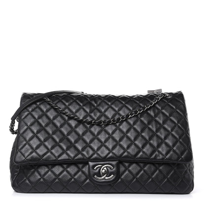 Chanel Calfskin Quilted XXL Travel Flap Bag Black 1 of 9