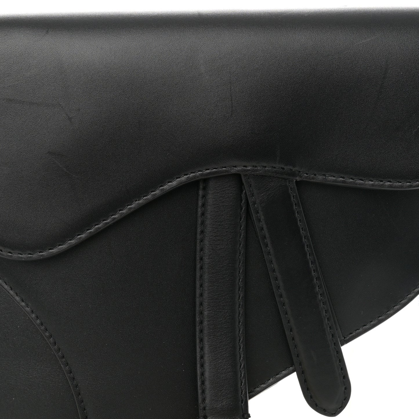 Calfskin Saddle Belt Bag Black