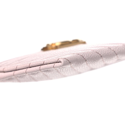 Chanel Caviar Quilted Chevron Boy Card Holder Light Purple 10 of 12