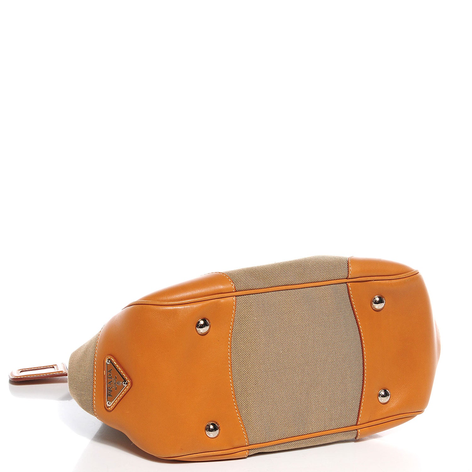 Prada Jacquard Logo Frame Shoulder Bag Corda Cuoio 4 of 10