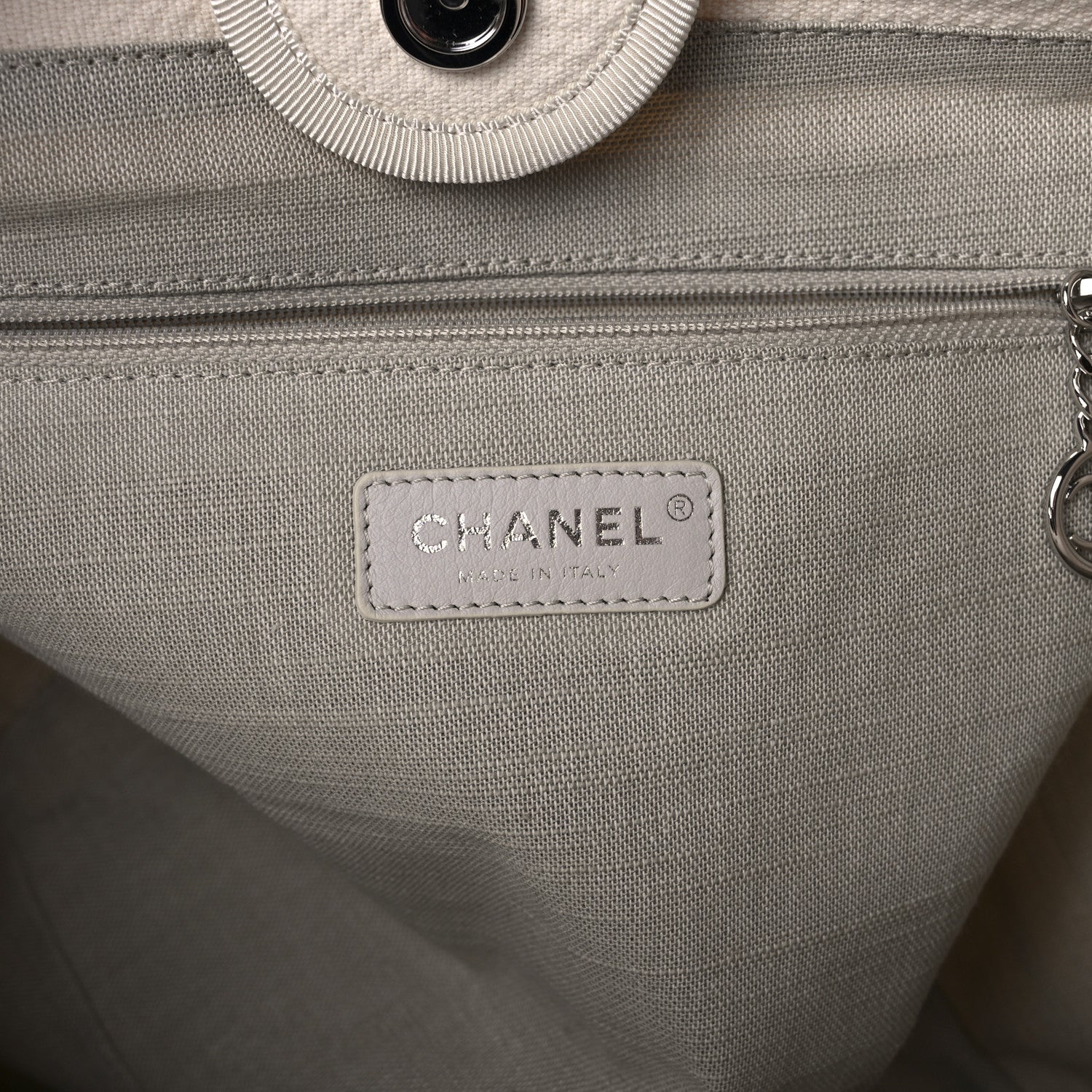 Chanel Mixed Fibers Small Deauville Tote White 6 of 10