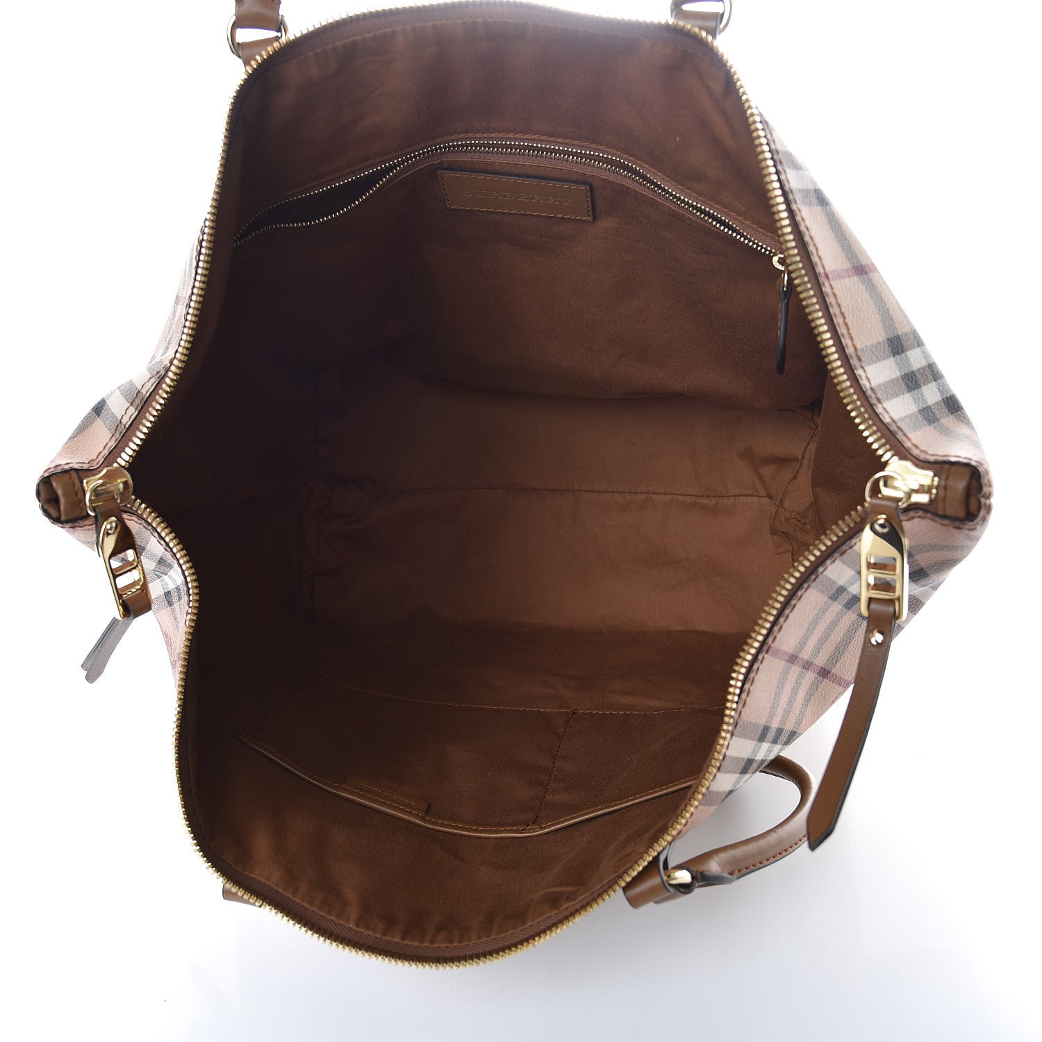 Burberry Haymarket Check Medium Salisbury Tote Camel 5 of 8