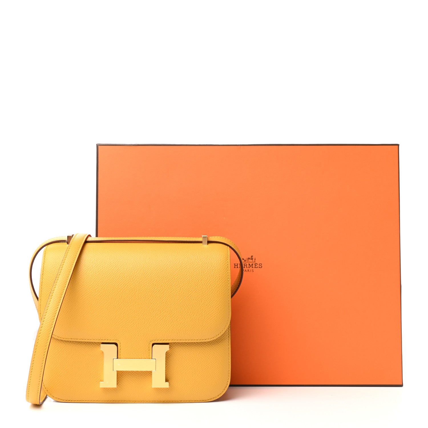 Hermes Epsom Constance 18 Jaune Ambre 10 of 10